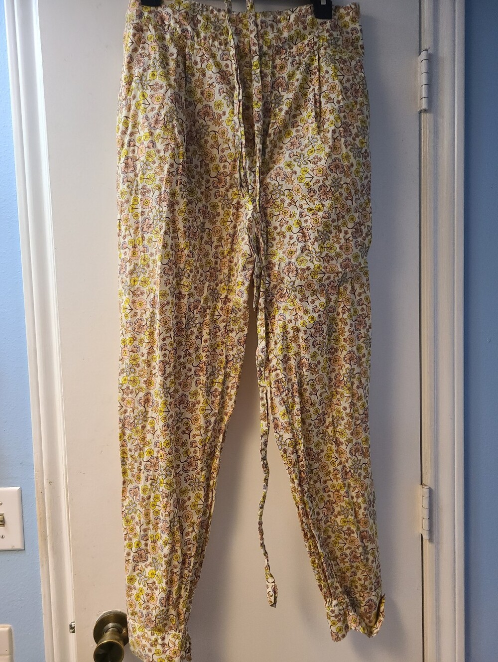 Scotch & Soda Yellow Multi Floral Drawstring Track Pants